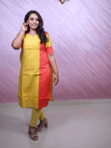 Classy Wear / Classy Kurti / Yellow - Rust