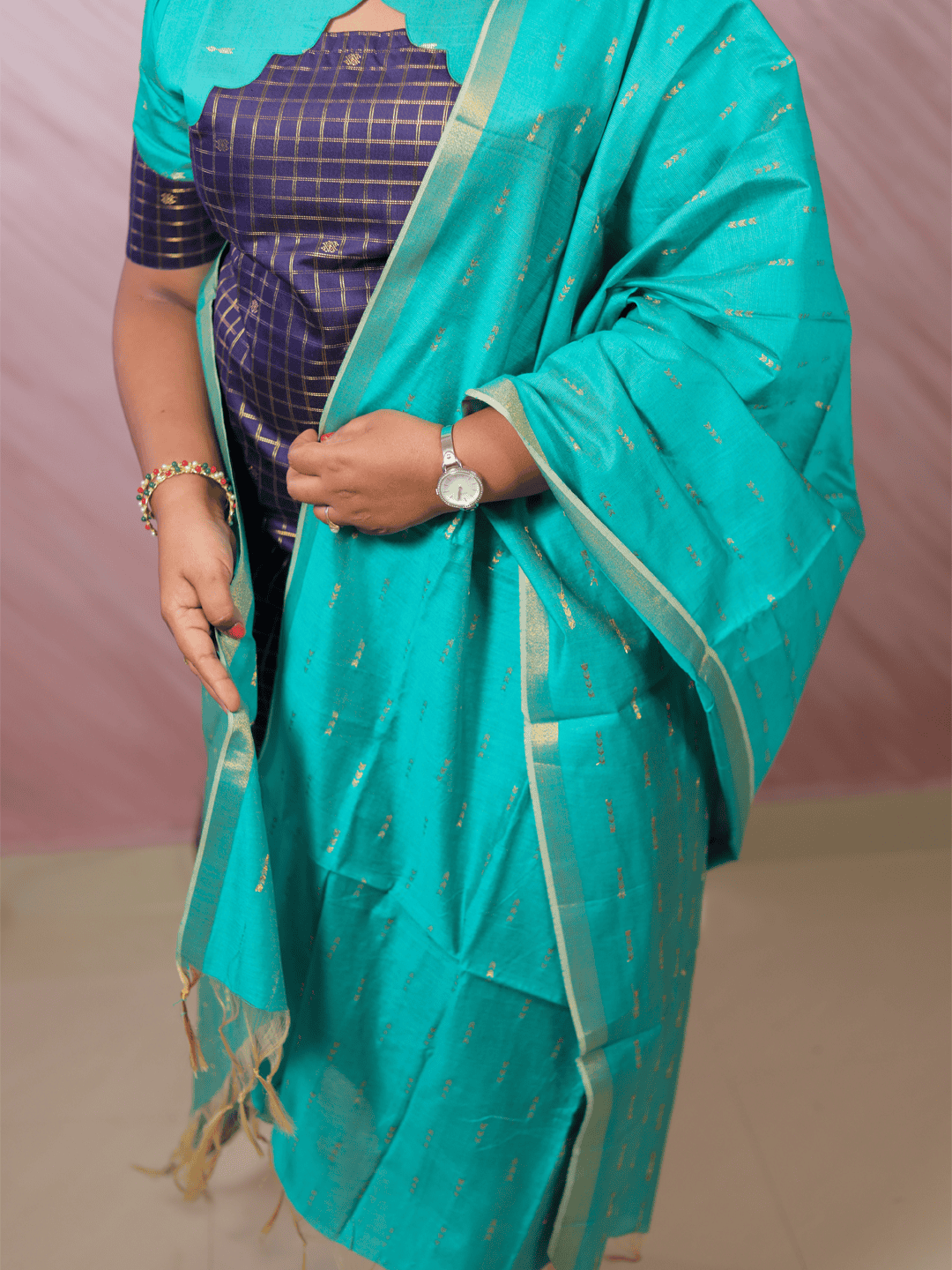 Classy Wear / Classy Kurti / Sea Green - Blue - Image 2