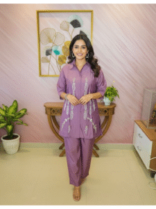 CORD SET - MUSLIN /PURPLE