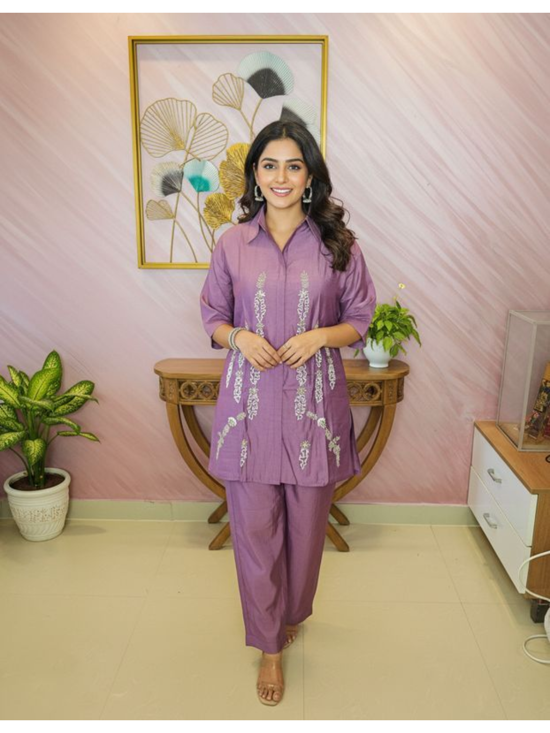 CORD SET - MUSLIN /PURPLE