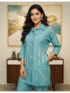 CORD SET - MUSLIN /BLUE