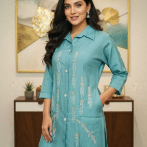 CORD SET - MUSLIN /BLUE