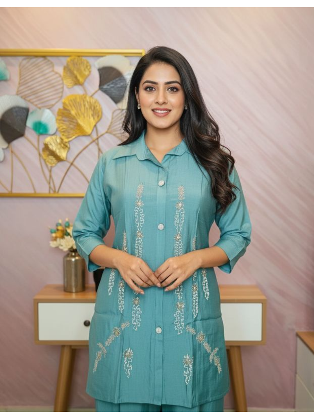 CORD SET - MUSLIN /BLUE - Image 6