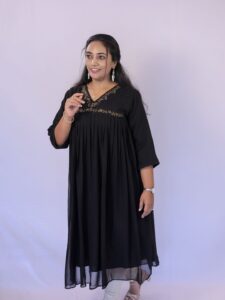 Classy Wear / Classy Kurti / Black Georgette