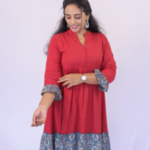 Classy Wear / Classy Frocks / Red-Indigo