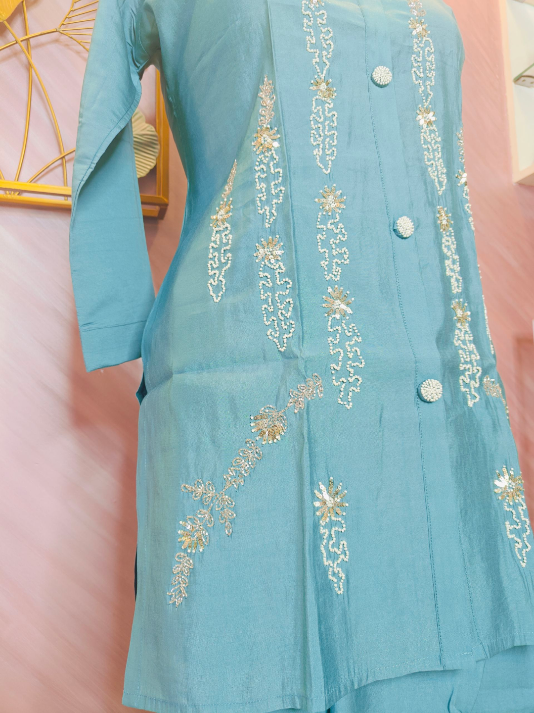 CORD SET - MUSLIN /BLUE - Image 5