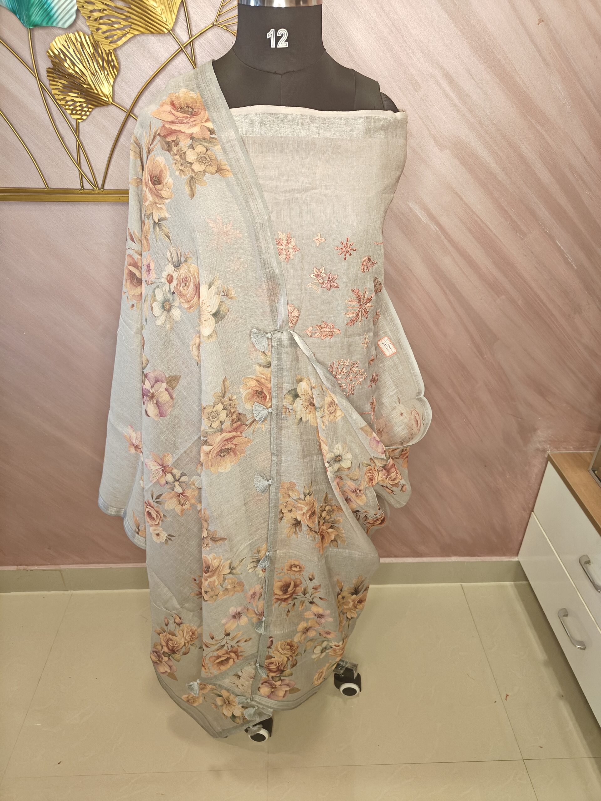 Unstitched Suits/ GREY/ HANDLOOM - Image 4