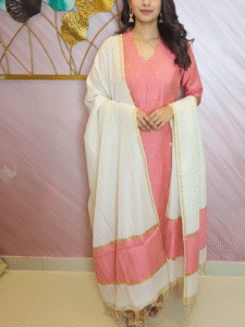 Classy Wear / Classy Kurti / Carrot Peach -zari