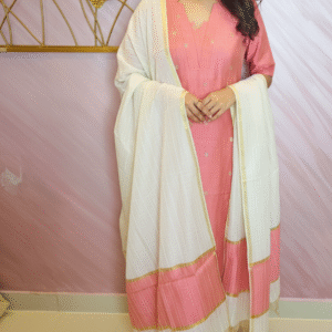 Classy Wear / Classy Kurti / Carrot Peach -zari