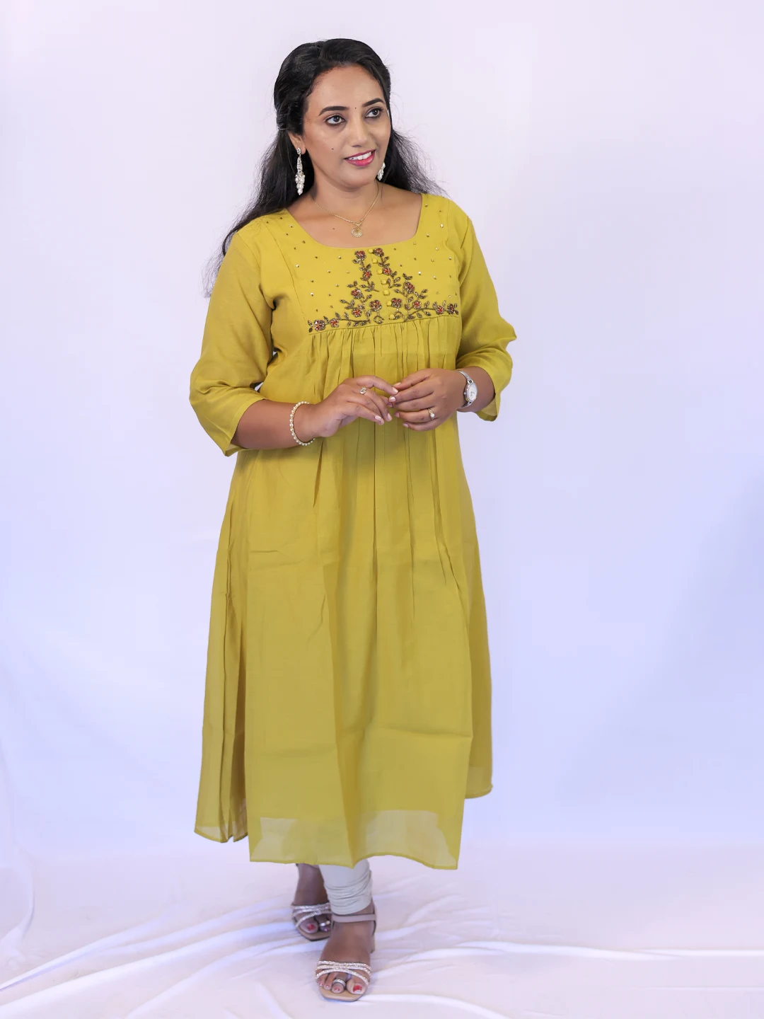 Classy Wear / Classy Kurti / Green - Image 4