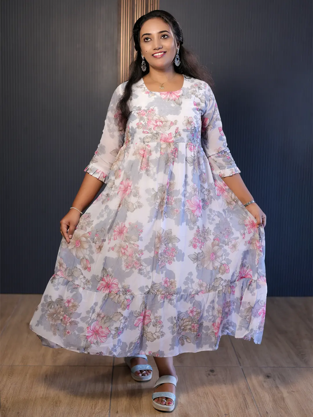 Classy Wear / Classy Frocks / Pastel White - Image 4