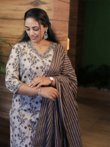 Comfy Salwar / Cotton Brown 3PC