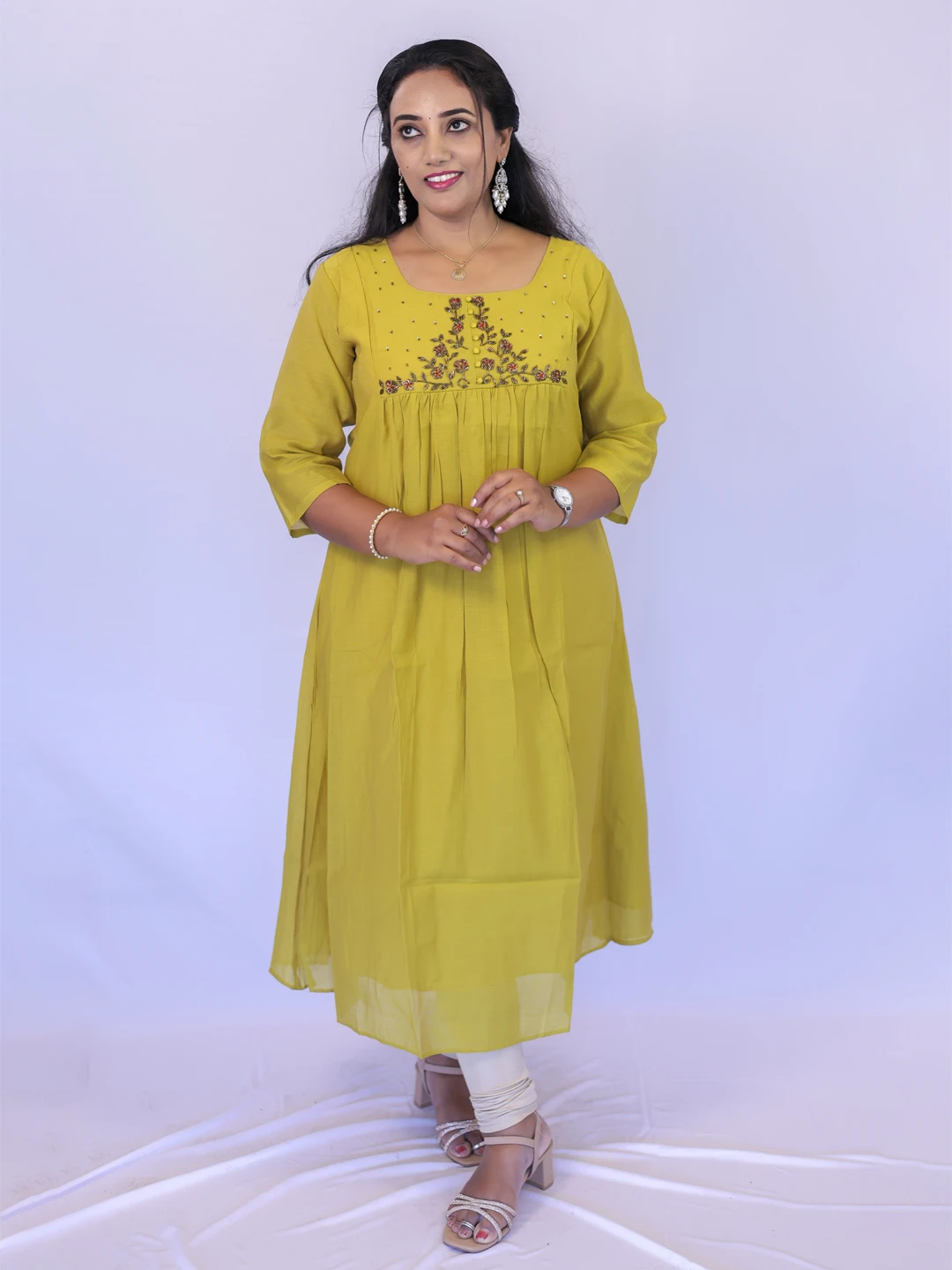 Classy Wear / Classy Kurti / Green - Image 3