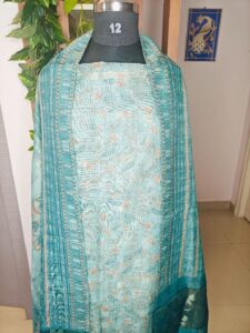 Unstiched suits - Green - Semi tussar