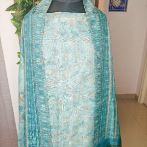 Unstiched suits - Green - Semi tussar