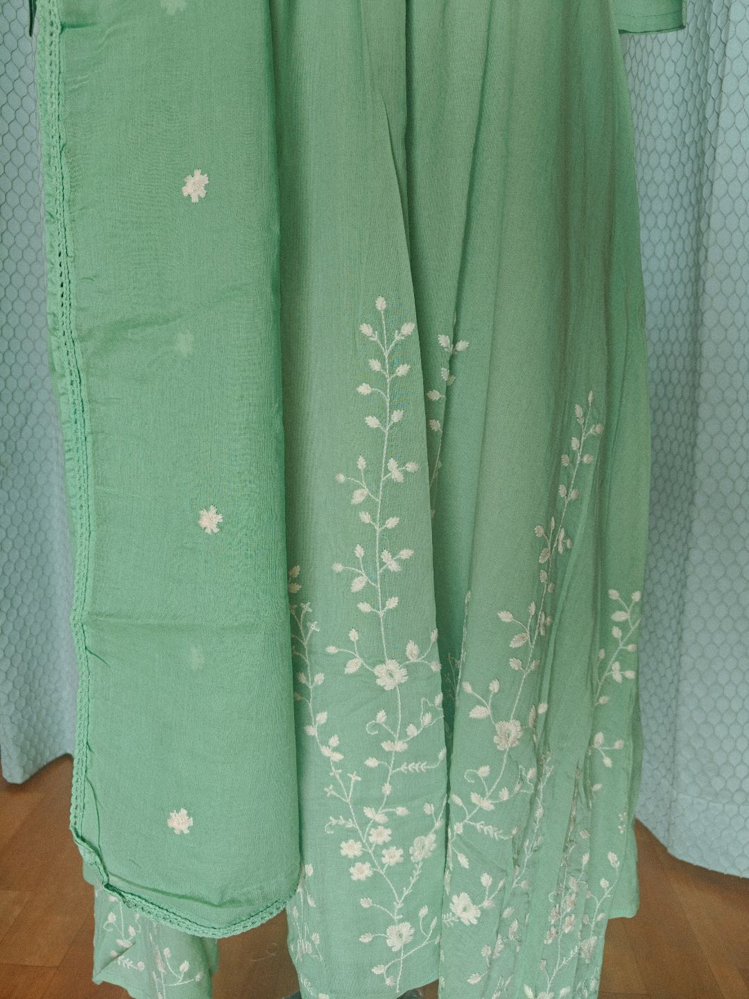 Comfy Salwar / Green Mul -A-LINE 3pc - Image 3