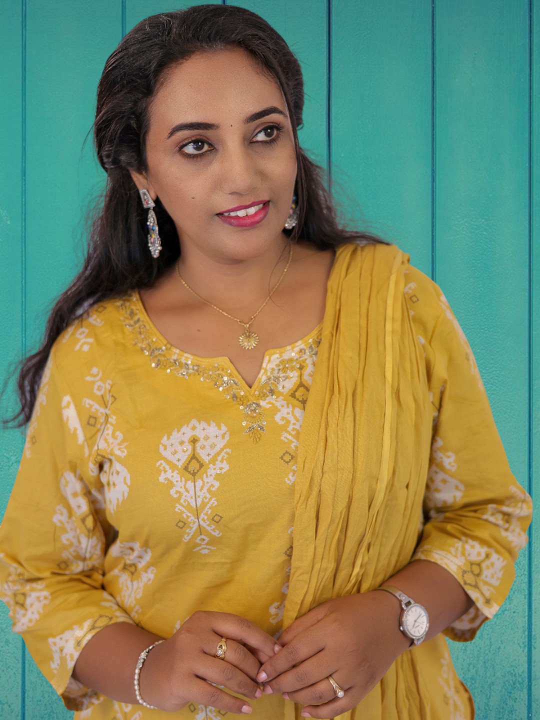 Comfy Salwar / Yellow Dress3PC - Image 3