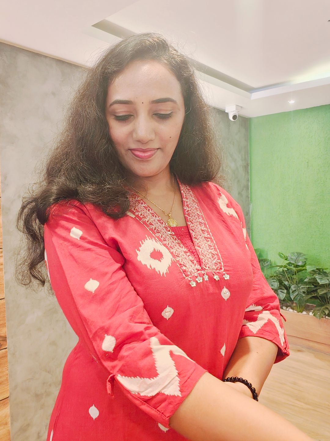 CORD SET - Red Block Print - Image 3