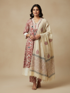 Comfy Salwar / IKKAT/ Jaipur cotton-A-LINE Umbrella 3pc