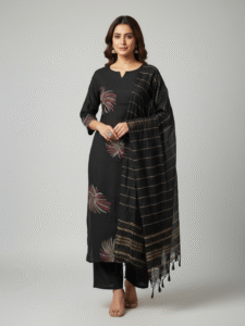 Comfy Salwar / A-LINE UMBRELLA/BLACK 3PC