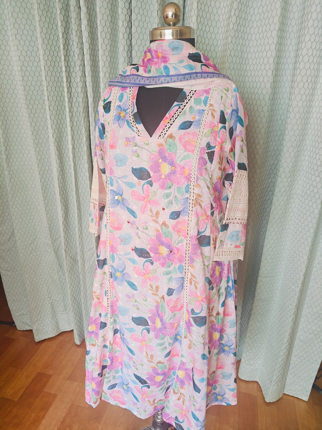 Comfy Salwar / Hacoba/ Jaipur cotton-A-LINE Umbrella 3pc - Image 7