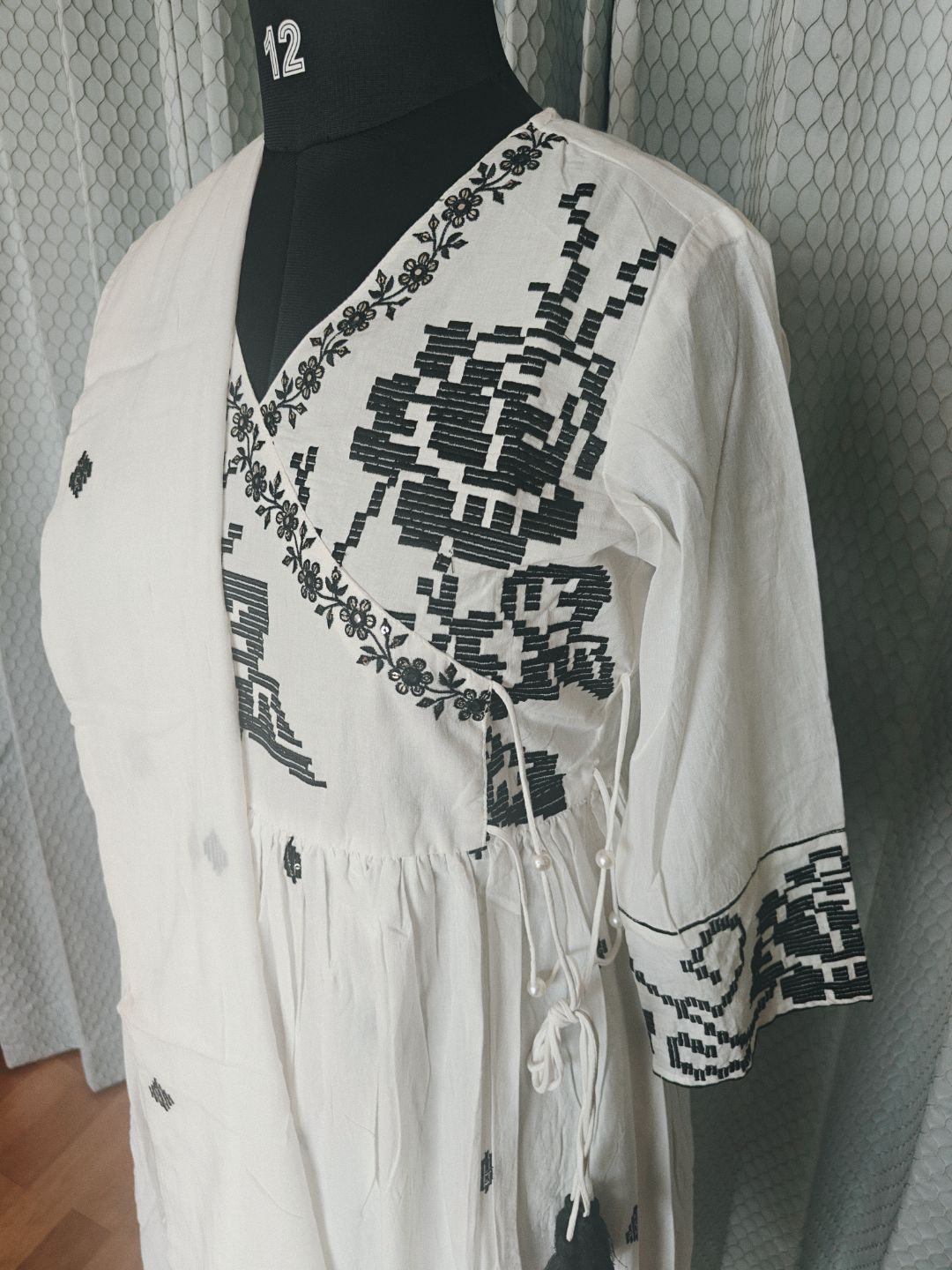 Comfy Salwar / Angarkha/white /Jaipur cotton-A-LINE Umbrella 3pc - Image 3