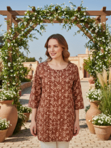 TUNICS/ Brown cotton