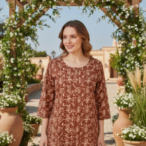 TUNICS/ Brown cotton