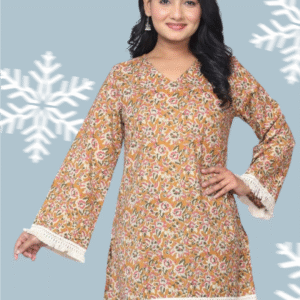 TUNICS/ Muatard printed cotton