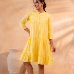 Classy Wear / Classy Frocks / Short frock-Yellow