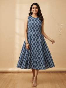 Classy Wear / Classy Kurti / Hand block - Indigo