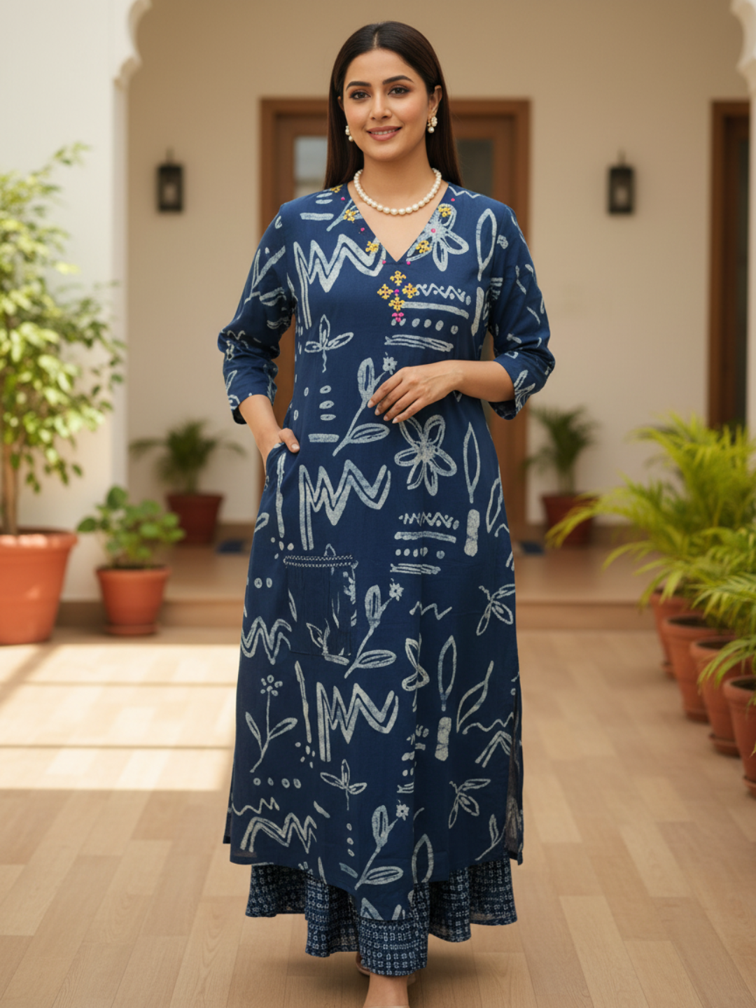 CO-ORD SET -Premium Cotton- Indigo