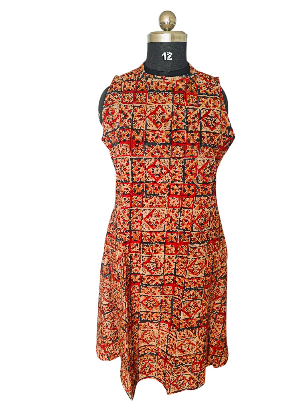 Classy Wear / Classy Kurti / Hand block -Brown - Image 3