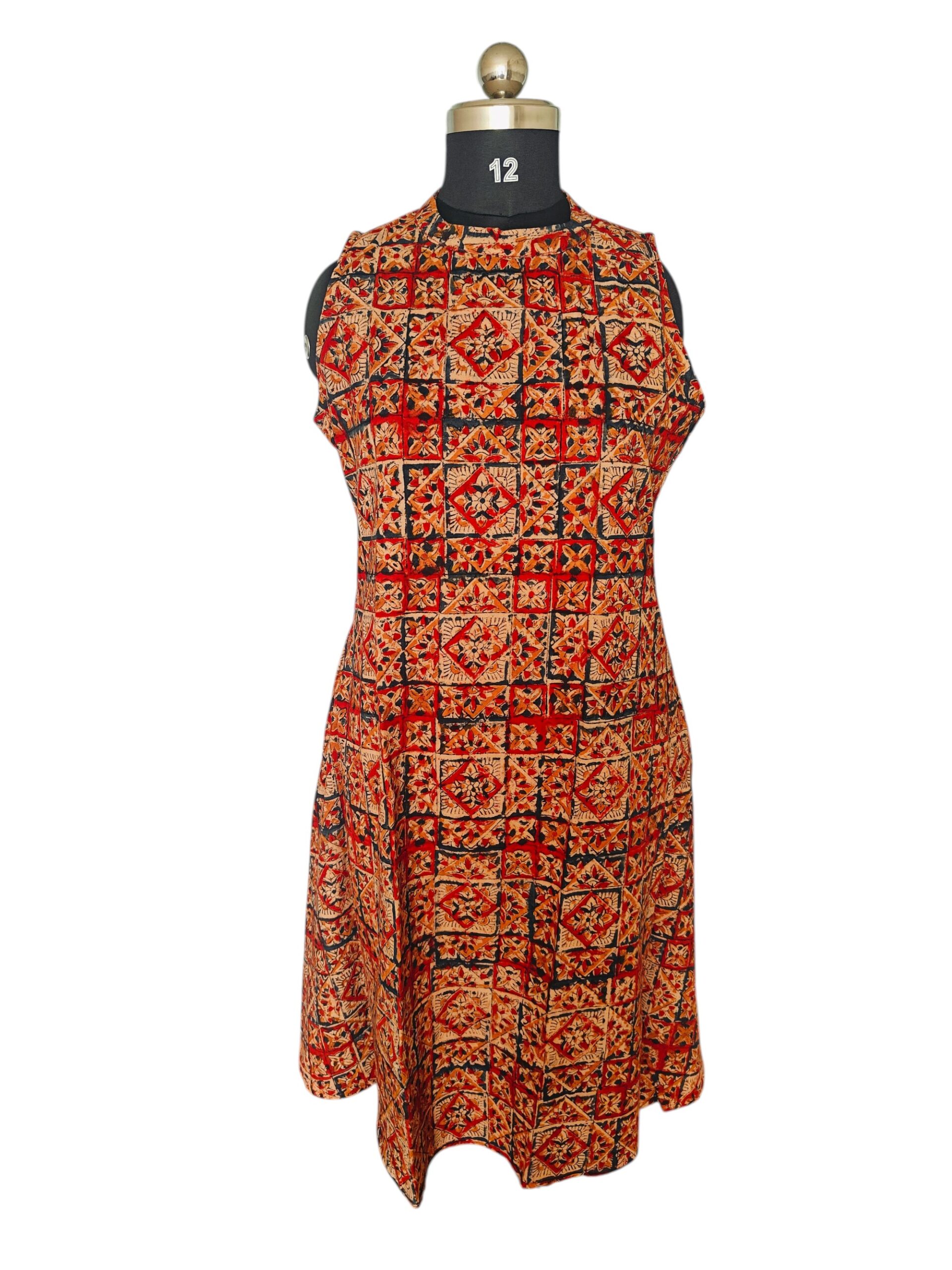 Classy Wear / Classy Kurti / Hand block -Brown - Image 4