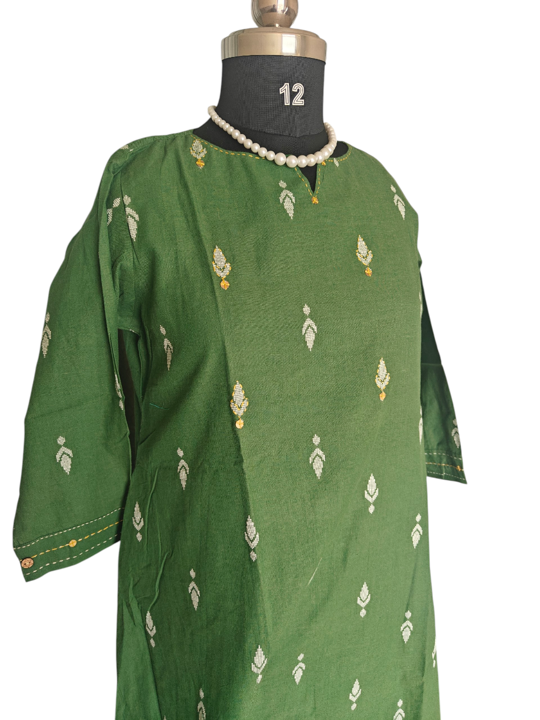 CO-ORD SET - Hand loom- Green - Image 2