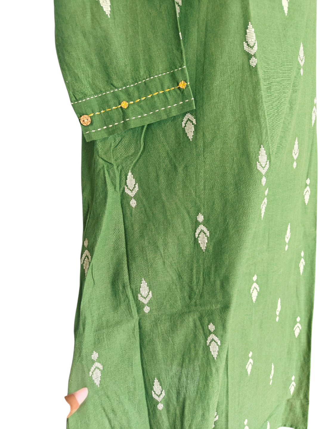 CO-ORD SET - Hand loom- Green - Image 3