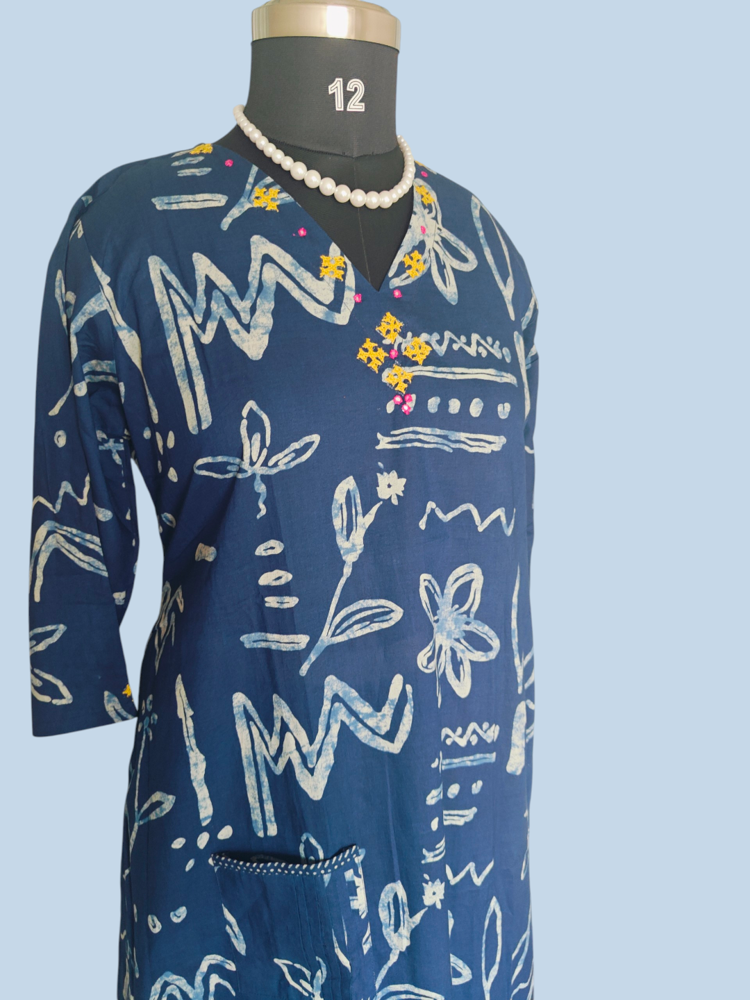 CO-ORD SET -Premium Cotton- Indigo - Image 3