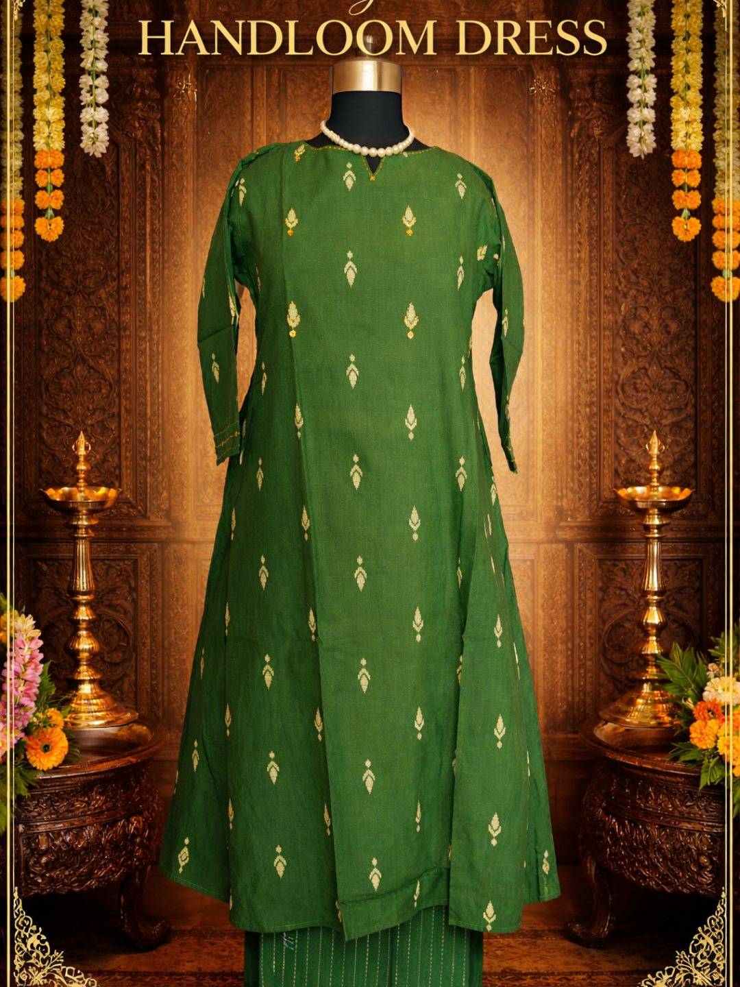 CO-ORD SET - Hand loom- Green