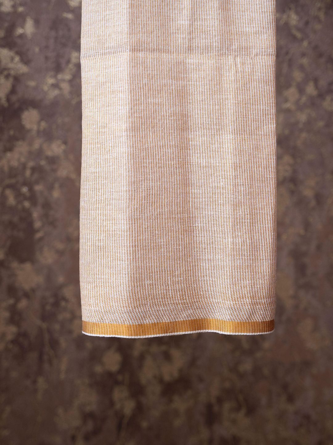 shwetambara - LINEN SAREE / white - Image 4
