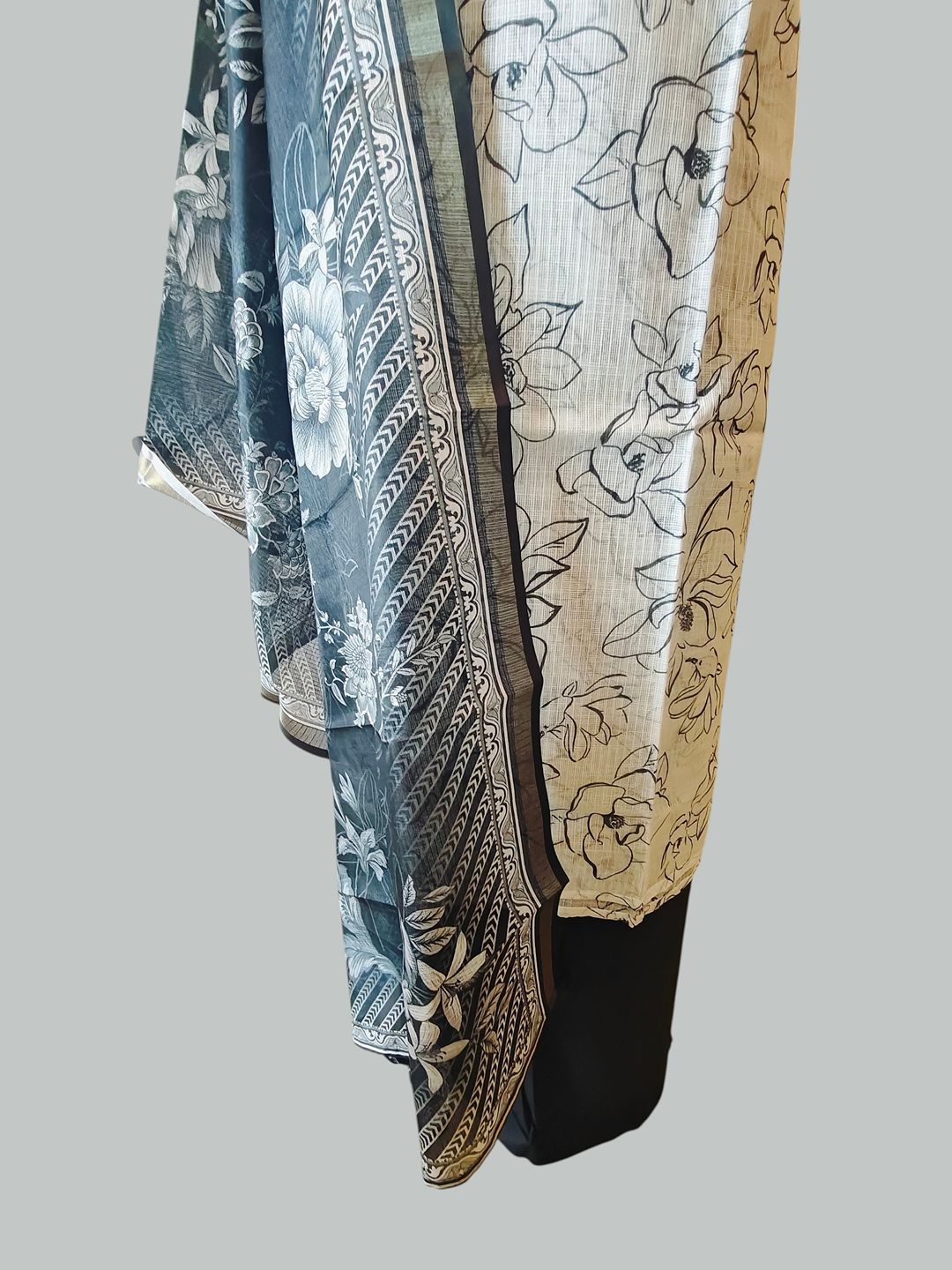 black- whit / kota Doria Material - Image 3