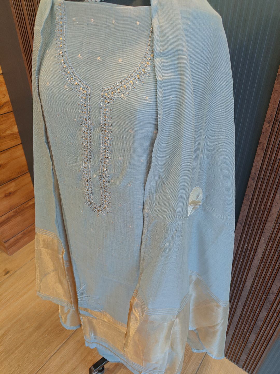 Chanderi tissue with zari - material - Image 2