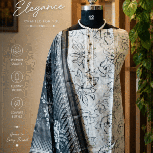 black- whit / kota Doria Material