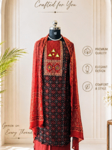 Black Ajrakh Material