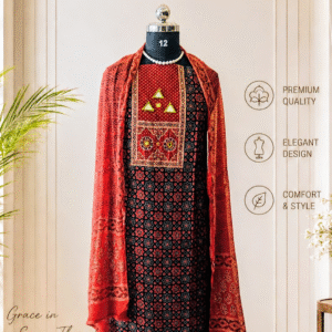 Black Ajrakh Material